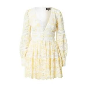Bardot Venice Lace Mini Dress In Yellow/Wh Size 12